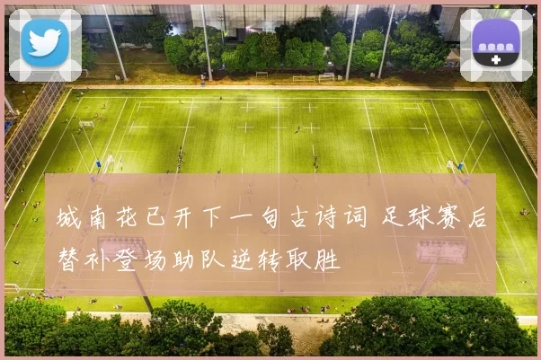 城南花已开下一句古诗词 足球赛后替补登场助队逆转取胜